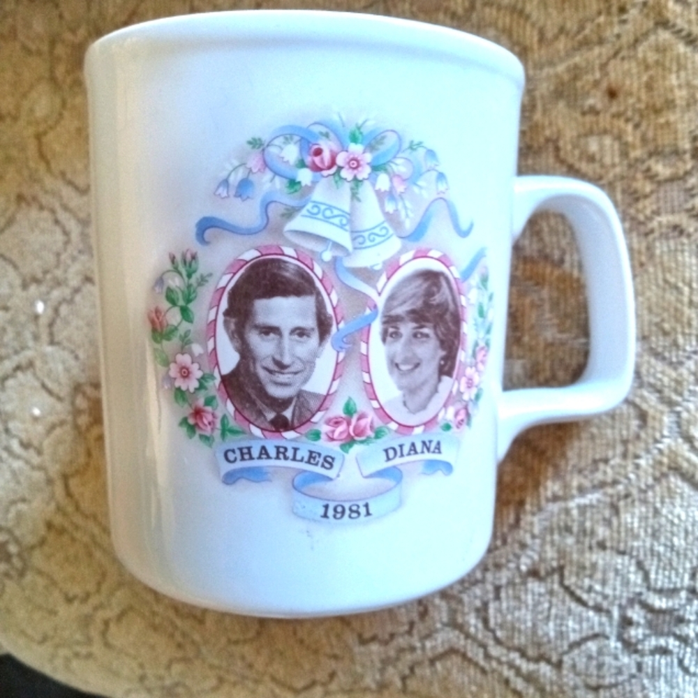 Charles and Diana Wedding Mug 1981 . Made in England